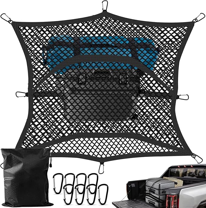 Truck Bed Cargo Net, High Elastic Cargo Net by Unknown
