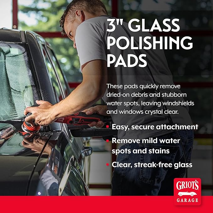 Griot's Garage 3” Glass Polishing Pads, Buffing Discs - Image 2