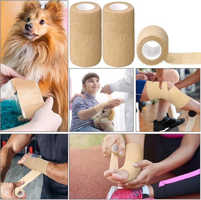 Treela 36 Pcs Self Adherent Bandage 4" X 5 Yard Wrap Breathable Cohesive - Image 4