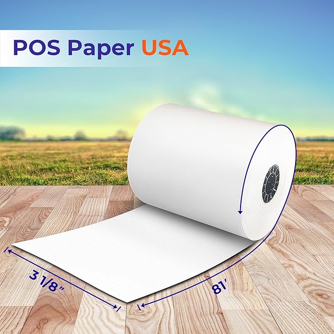 3 1/8" x 81' Thermal Paper - Image 3