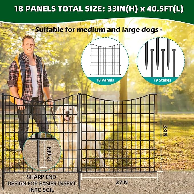 18 Panels No Dig Decorative Fence - Image 5