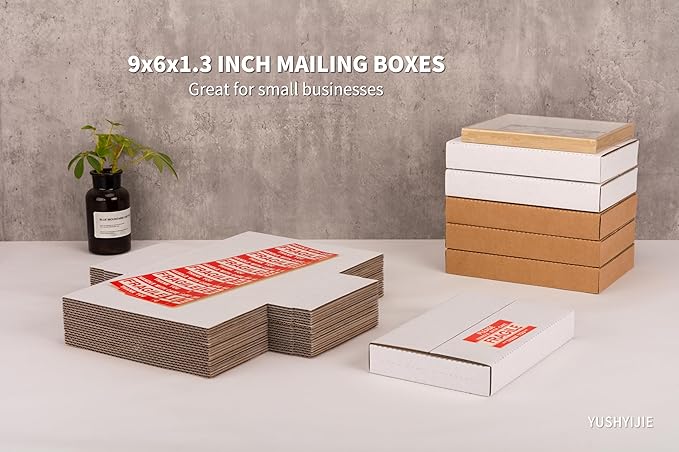 50 Pack 9x6x1.3 inch Small Shipping Boxes - Image 2