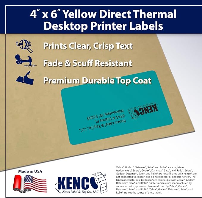 4" X 6" Direct Thermal Perforated Stickers Labels - Image 2