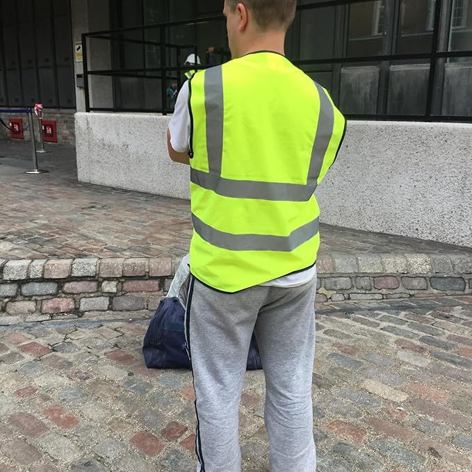 zojo High Visibility Reflective Vests, Adjustable Size, Lightweight Mesh Fabric - Image 3