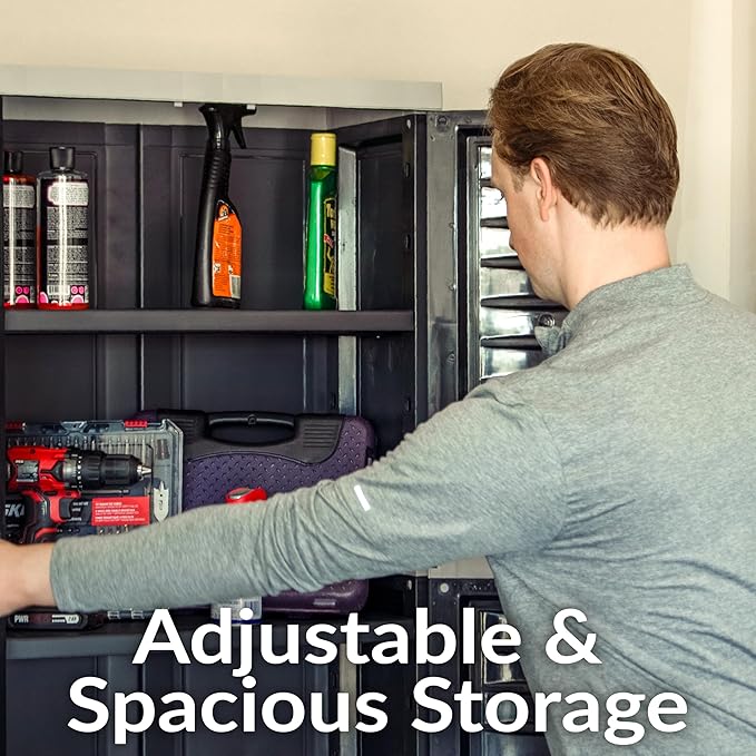 Sunnydaze Lockable Storage Cabinet - Image 3