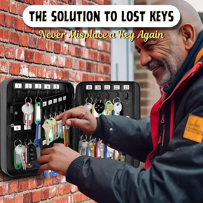 Flexzion Key Cabinet Key Lock Box Wall Mount - Image 3