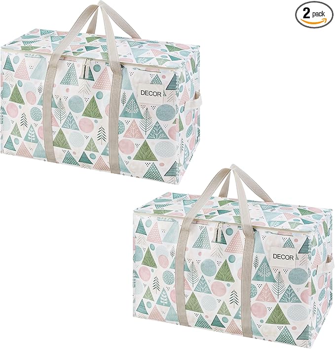 VENO 2 Pack Moving Bags and Large Christmas Storage Bins by Veno