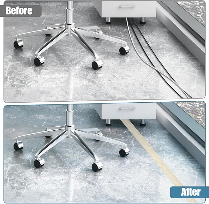 Floor Cord Covers for Wires 3.3FT Cable Hider Wire Cover Self Adhesive Cord - Image 4