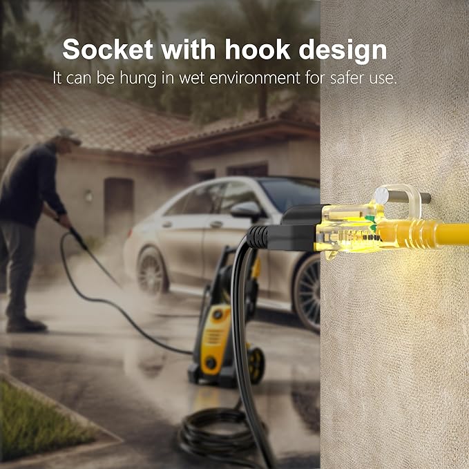HUANCHAIN 12 Gauge Heavy Duty Outdoor Extension Cord 25 ft Waterproof - Image 7