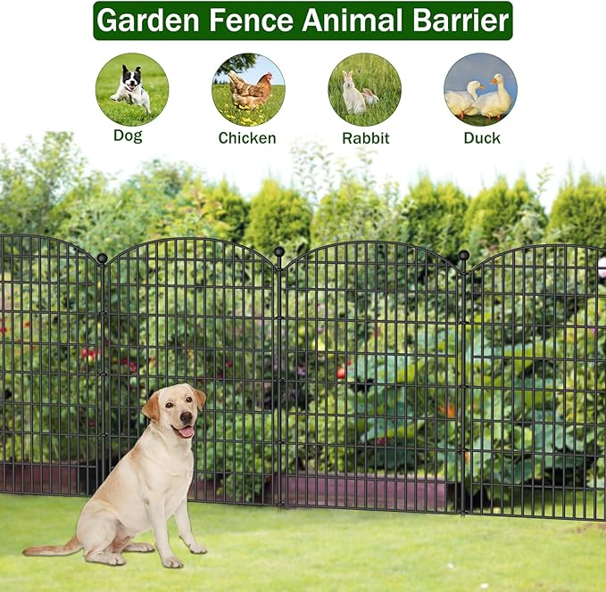 10 Panels No Dig Decorative Garden Fence - 40 in x 23.6 ft - Image 4