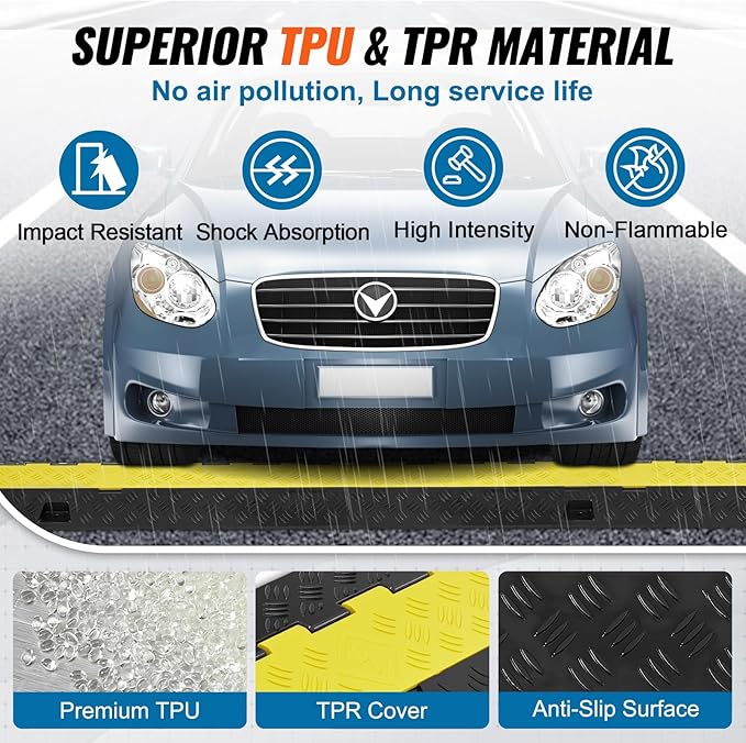 VEVOR 5 PCs TPU Cable Protector Ramp - Image 4