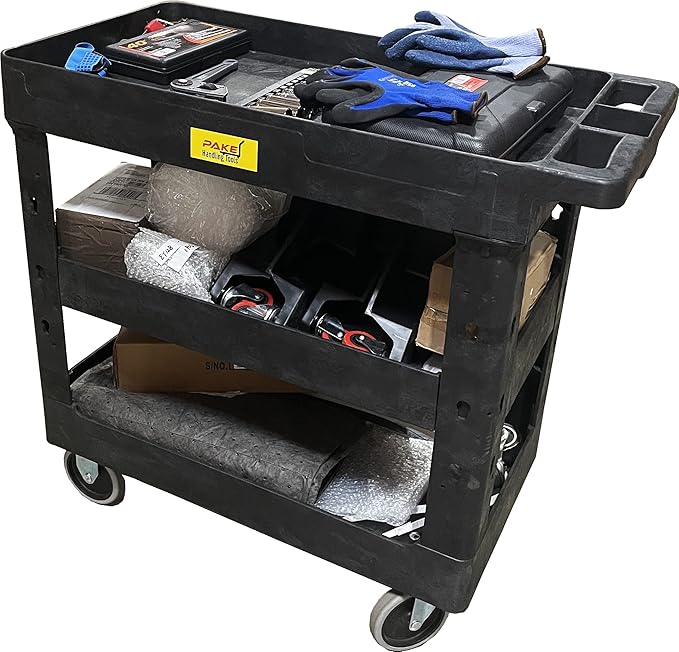 550lb Capacity Heavy Duty Plastic Utility Cart 34-1/2" L x 16-3/4" W - Image 9
