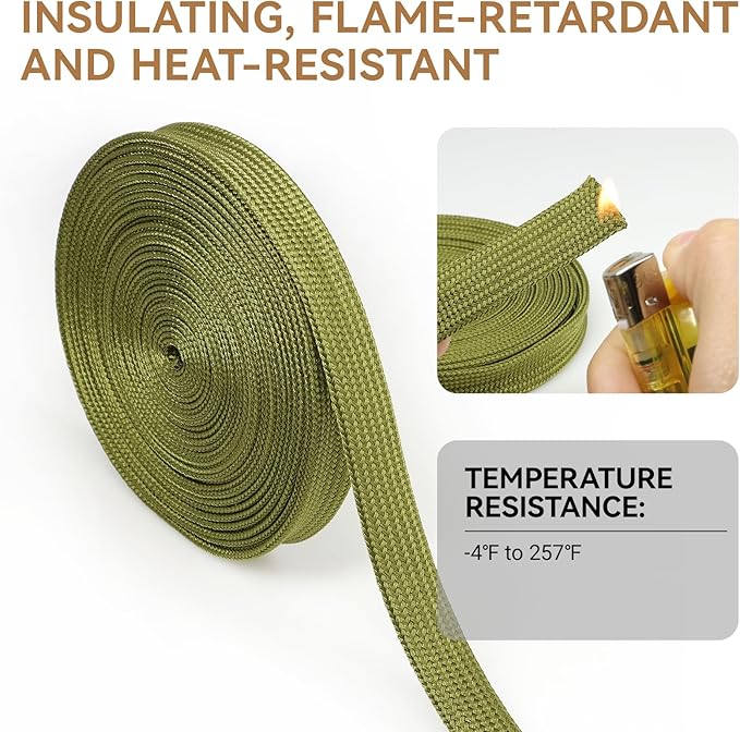 Polyamide Cable Sleeve, 10ft Flexible Expandable Braided Sleeving, Cable - Image 3