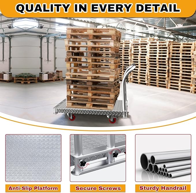 2IN1 Steel Panel Cart Dolly – Large Heavy Duty Drywall Lumber Truck Cart - Image 5