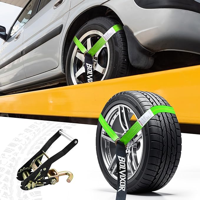 4 Pack Car Tie Down Straps for Trailers 2" x 96" - Image 6