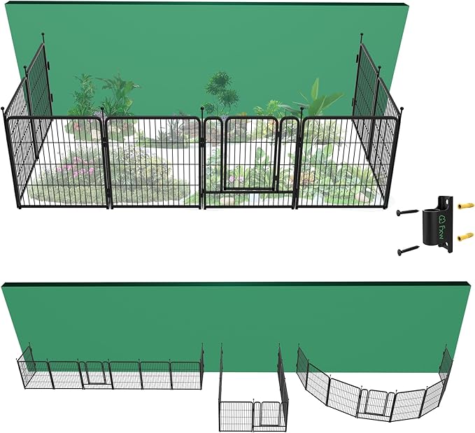 FXW Garden Fence Outdoor for The Yard – 32in x 18.2ft Heavy Duty Metal Animal by FXW