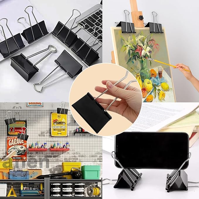 3 Inch Jumbo Binder Clips, Extra Large Binder Clips Heavy Duty Paper Clamps - Image 7