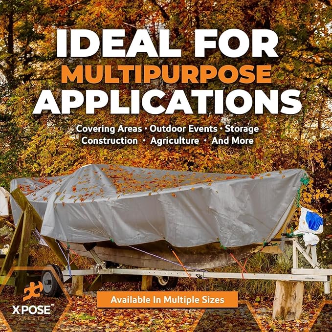Heavy Duty Silver Poly Tarp 50' X 50' - Image 6