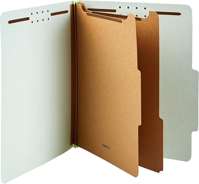 Amazon Basics Sturdy 10-Pack Letter Size Pressboard Classification File Folders - Image 6
