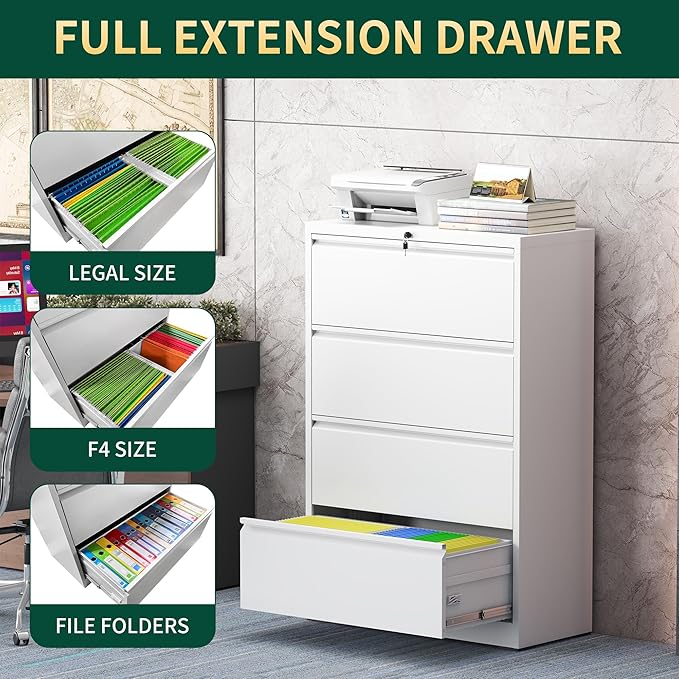 4 Drawer Lateral File Cabinet - Image 5