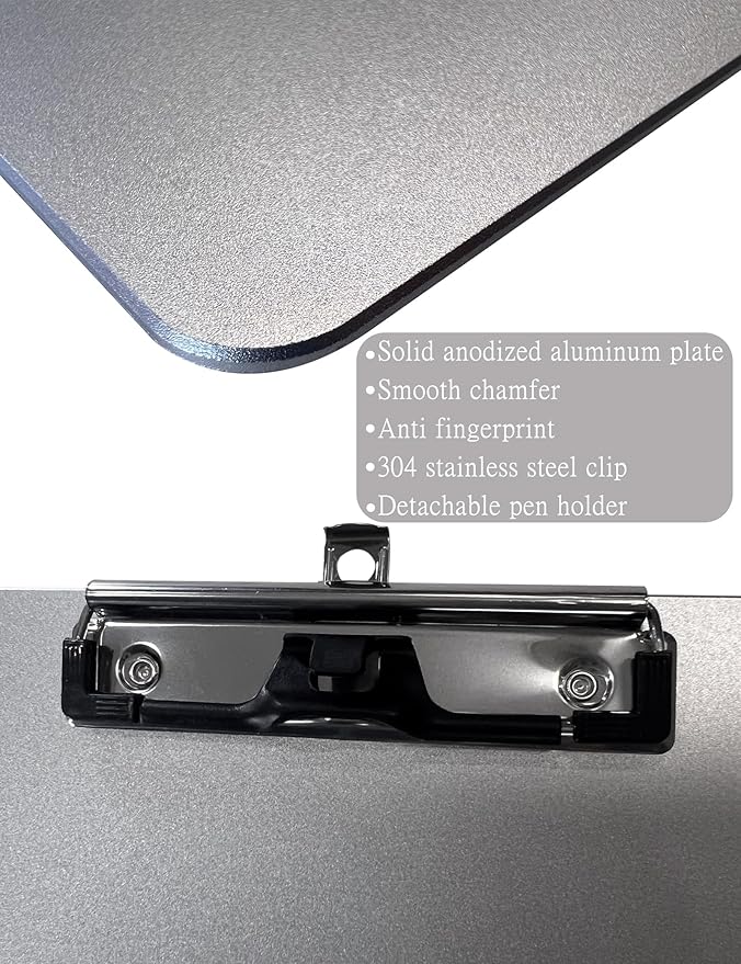 11x17 Metal Clipboard with Pen Holder, Contractor Heavy Duty A3 Size Aluminum - Image 4