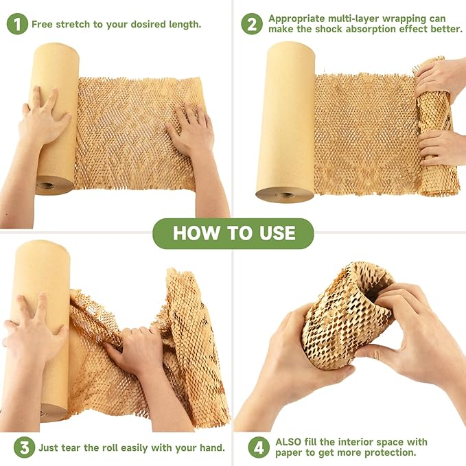 Honeycomb Packing Paper Wrap 15''x820', Substitute Alternative - Image 3