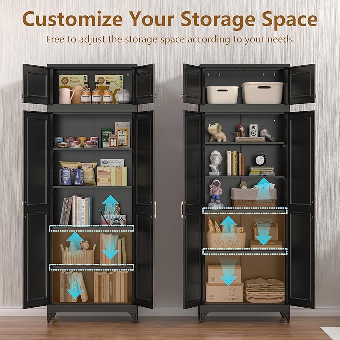 Kitchen Pantry Cabinet, Metal Food Pantry cabinets - Image 6
