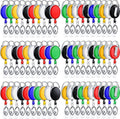 Laumoi 80 Packs Retractable ID Badge Holder Name ID Badge Reel Clips Keychain by Unknown