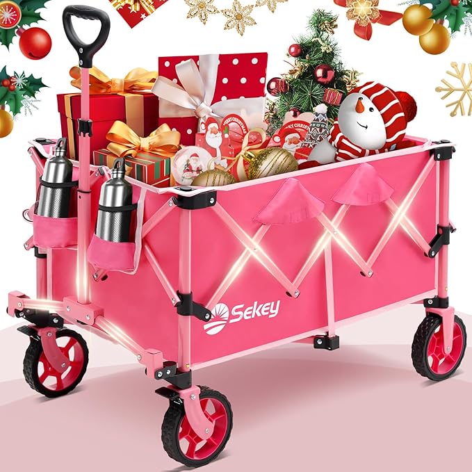 Sekey Pink Collapsible Foldable Wagon by Sekey
