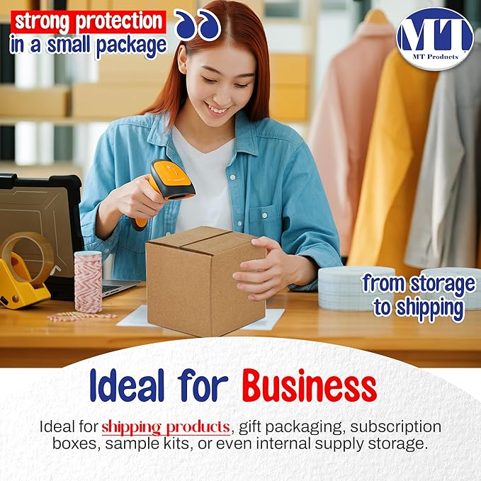 MT Products Sturdy Kraft Corrugated Cardboard Shipping Boxes 7" x 7" x 7" - Image 6
