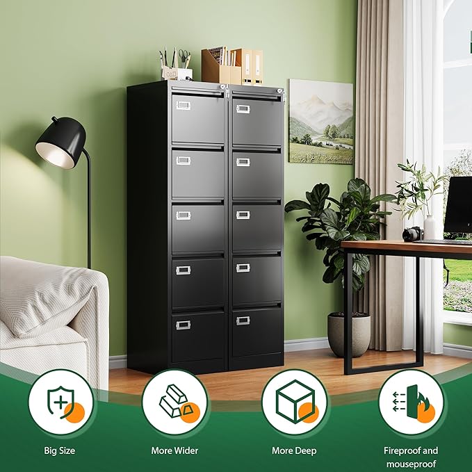 Letaya 5 Drawer File Cabinet - Image 7