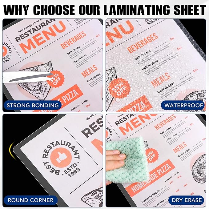 300 Pack Laminating Sheets, 3 Mil, 9 x 11.5 Inches Thermal Laminating Pouches - Image 5