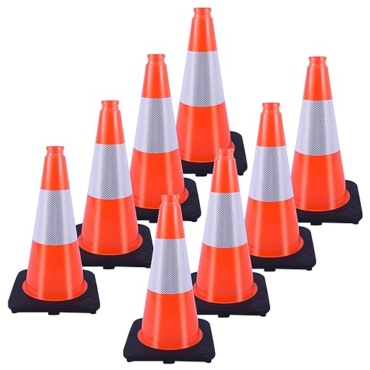 18" Traffic Safety Cones Orange Road Cones, Construction Cone by YOURSAFETYOURPRIORITY