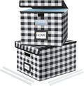 Huolewa Decorative Collapsible File Storage Organizer Boxes by Huolewa