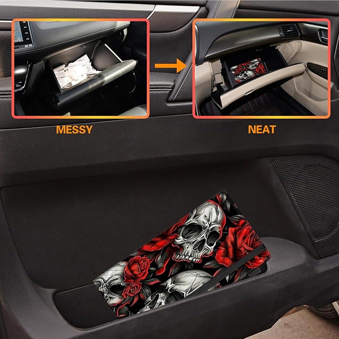Car Registration and Insurance Holder, Leather Vehicle Glove Box Organizer - Image 6