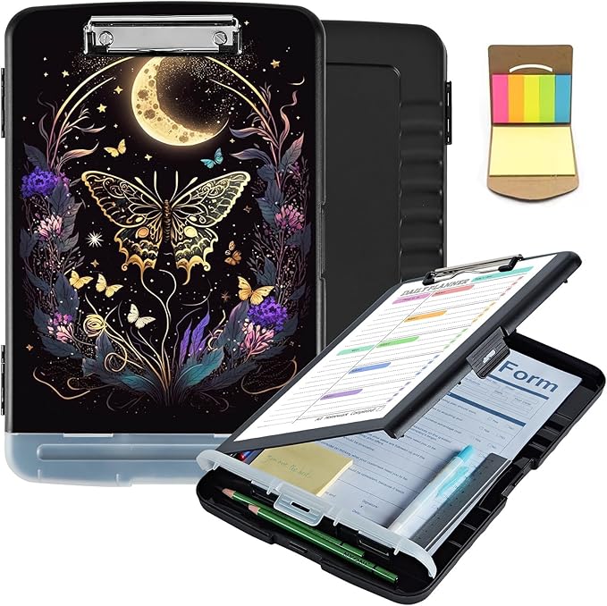 Clipboard with Storage, Clip Boards 8.5X11 with Storage & Pen Holder, Heavy by Unknown