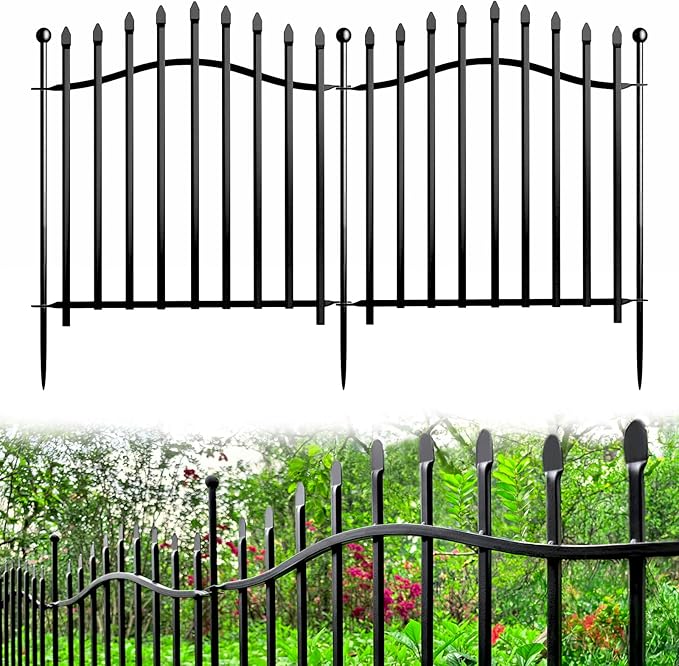 10 Panels No Dig Garden Fence - 24in H x 22.5ft L - Image 9