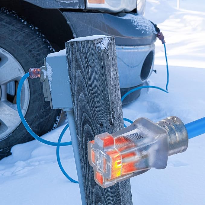 Clear Power 50 ft 14/3 SJTW -50°C Extreme Cold Weather Outdoor Extension Cord - Image 4