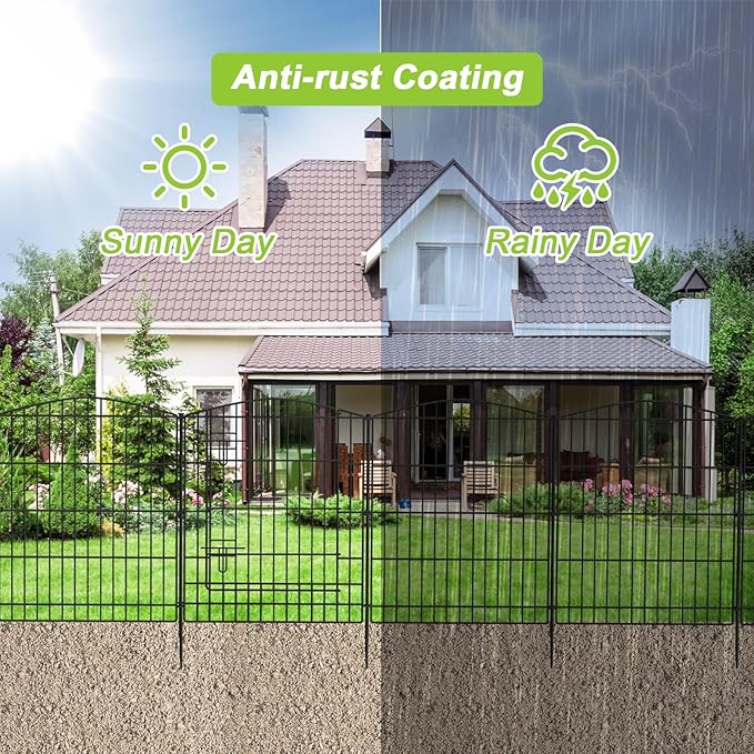 INJOPEXI Garden Fence 12 Panels 23.6ft×30in Decorative Garden Fences - Image 4