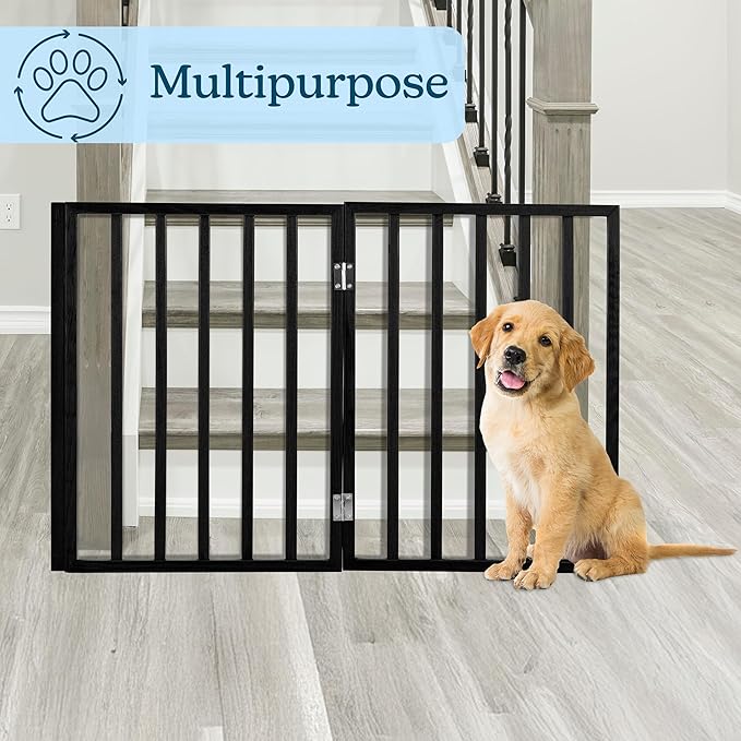 Pet Gate - 3-Panel Indoor Foldable Dog Fence - Image 6