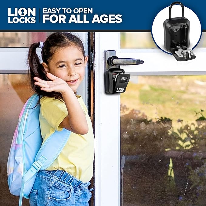 Lion Locks Lock Box for Keys, 6 Pack Black - Image 5