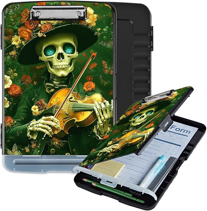 Clipboard with Storage Box & Pen Holder, Heavy Duty Clip Boards 8.5x11 by Unknown