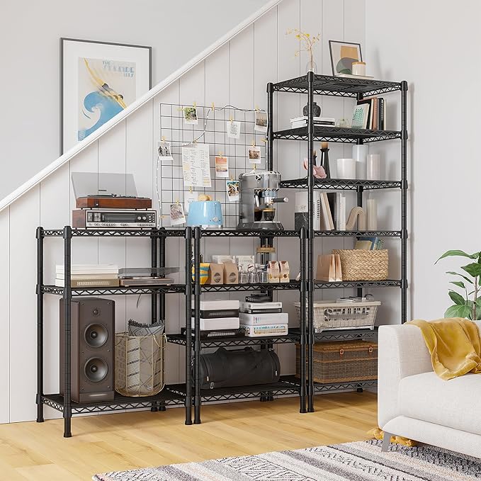 REIBII 7-Tier Metal Shelving Unit, 71’’H x 18’’W x 18’’D, 1176 LBS Weight - Image 6