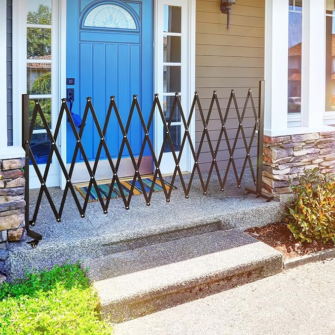 TECSPACE Aluminum Expandable Garden Fence, Portable Barricade Gate - Image 8