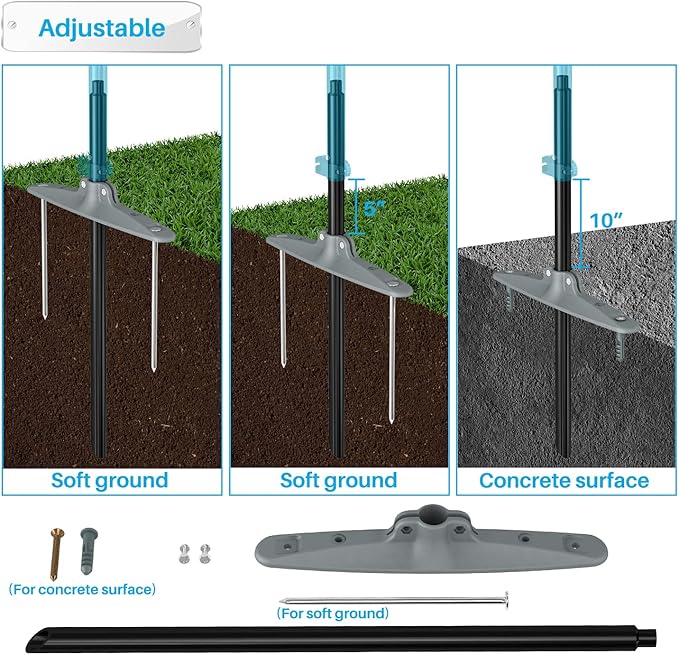 Patio 5' x 129' Outdoor Privacy Screen Freestanding Temporary Fence Panels Net - Image 3