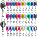 Laumoi 80 Packs Retractable ID Badge Holder Name ID Badge Reel Clips Keychain by Unknown
