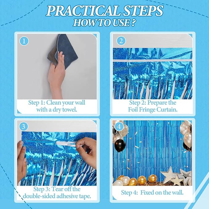 3 Pack Foil Fringe Backdrop - Image 2