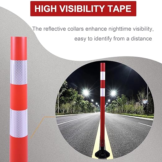 48" Traffic Cones 8-Pack with Heavy-Duty Spring Base - Image 3