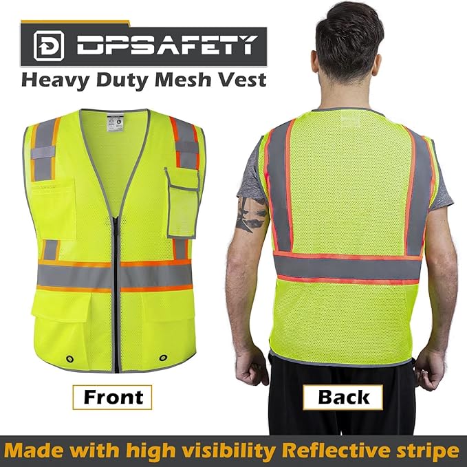 High Visibility Mesh Safety Vest - Image 5