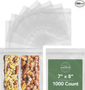 Quart Resealable Plastic Bags 1000 Pack — Clear Reclosable 7 x 8 Inch Food by SealFresh